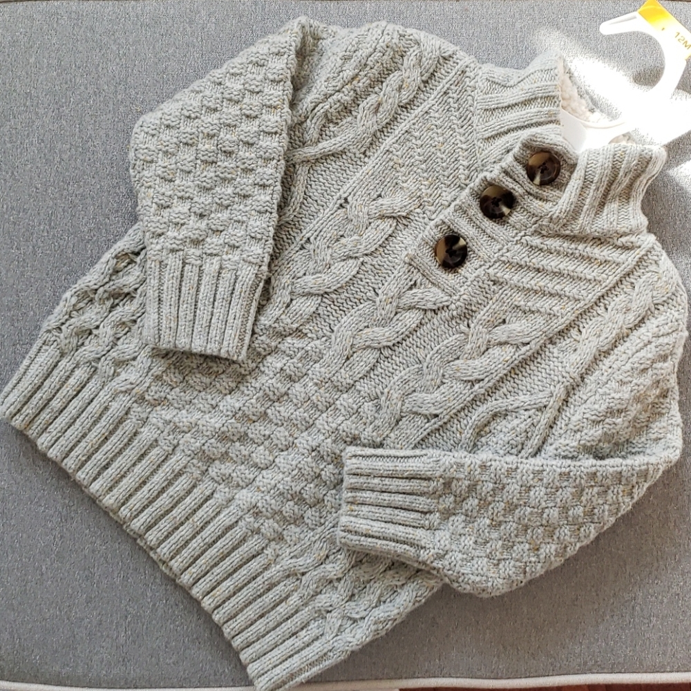 Cat & Jack Boys Cableknit sweater NWOT